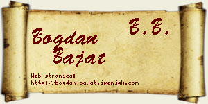 Bogdan Bajat vizit kartica